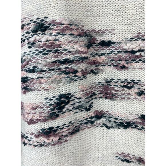 Pure Jill Women's XS Cream Pink Gray Textured Crew Neck Pullover Sweater - Picture 6 of 6